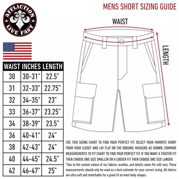 AFFLICTION HUNTER FALLEN FULTON DENIM SHORTS Biker - Picture 4 of 12